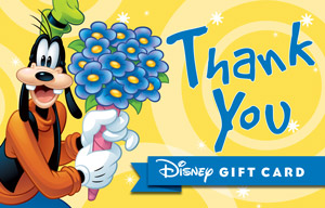 thank you cards disney gift card